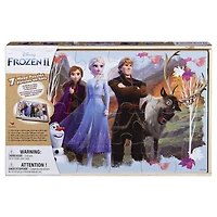Frozen 2 Jigsaw Puzzles for Kids, Set of 7 Wood Puzzles with Storage Box, for Families and Kids Ages 4 and up