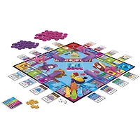 Monopoly édition Fall Guys Ultimate Knockout, jeu de plateau avec obstacles interactifs à esquiver, inclut dé de knockout, à partir de 8 ans