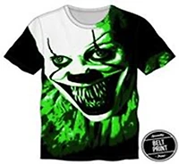 IT Pennywise Big Face Clown Black & Green T-Shirt
