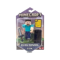 Minecraft - Construction D'un Portail - Figurine Steve