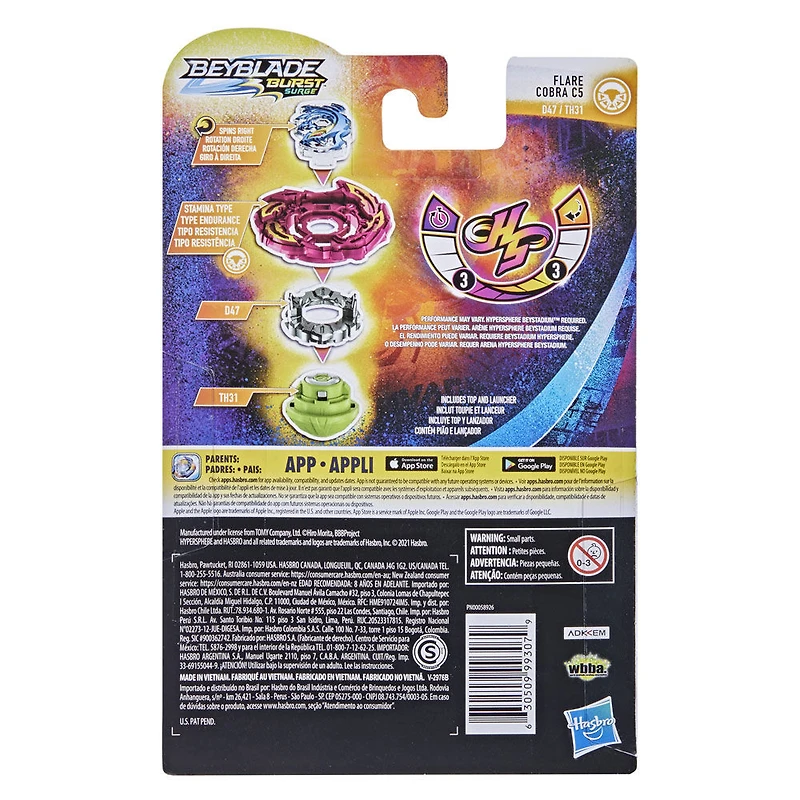 Beyblade Burst Rise, Ensemble de départ Hypersphere Flare Cobra C5