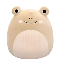 Peluche Squishmallows 12" - DeWitt la grenouille bronzée avec ventre en tricot torsadé gaufré
