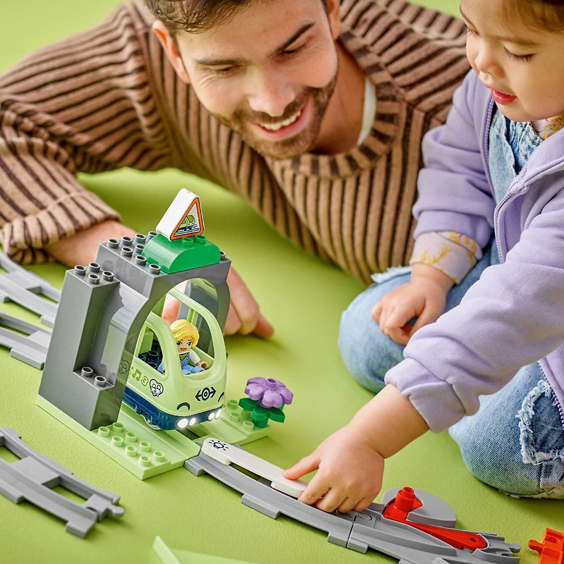 LEGO DUPLO Town Train Tunnel and Tracks Expansion Set - 10 Extra Pieces of Train Tracks - 10425
