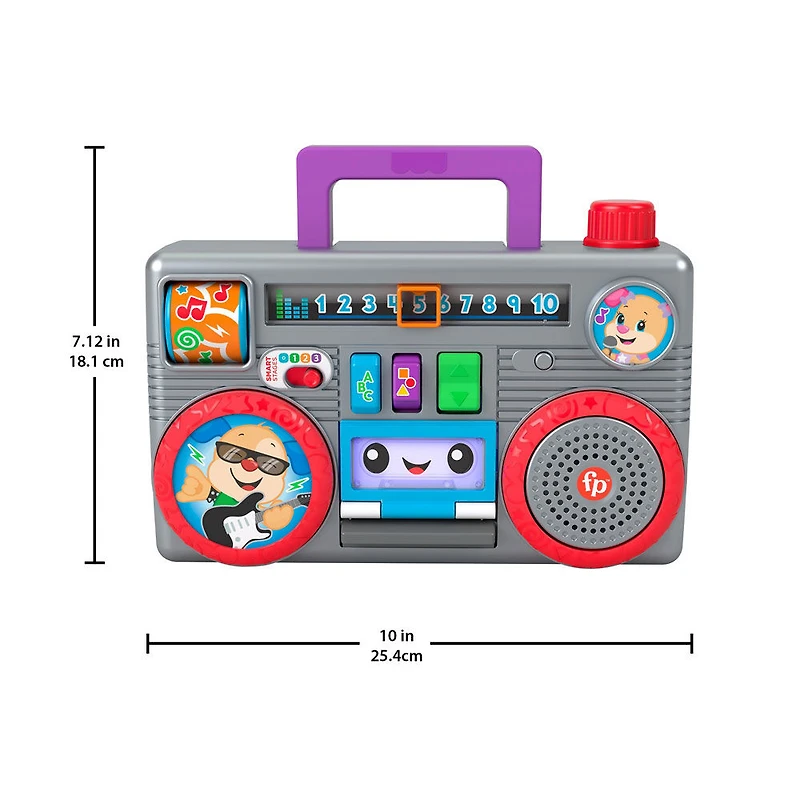 Fisher-Price Laugh & Learn Busy Boombox Toy - Bilingual Edition