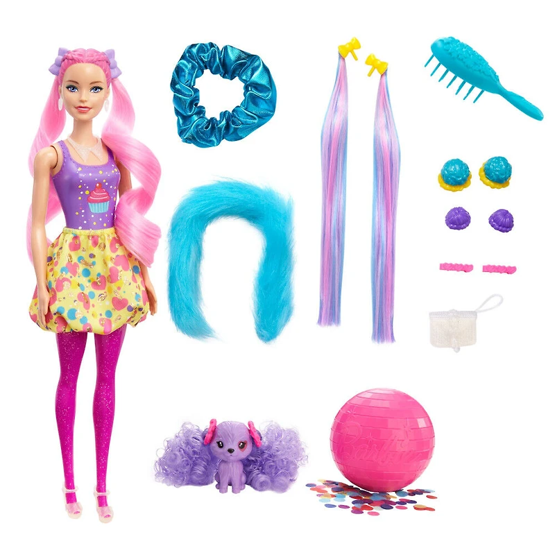 Barbie Color Reveal Glitter! Hair Swaps Doll