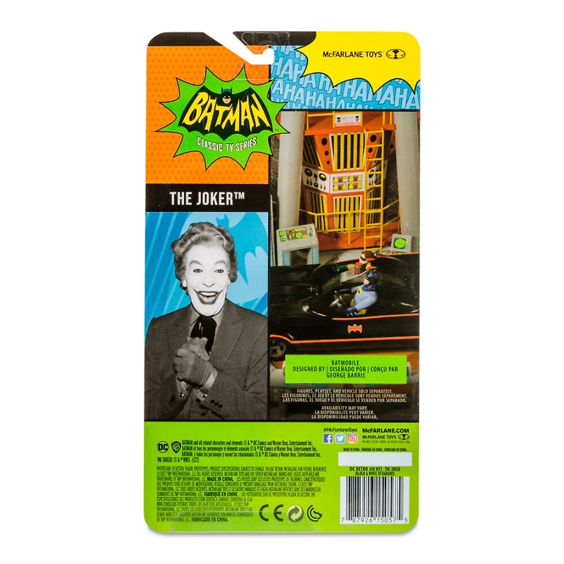 DC Retro 6" Wave 4 Batman 66 - Le Joker (Black and White TV Variant) - Notre exclusivité