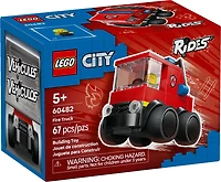 LEGO City Véhicules - Le camion de pompiers - Mini-ensemble de jouet de construction avec figurine de pompier - 60482