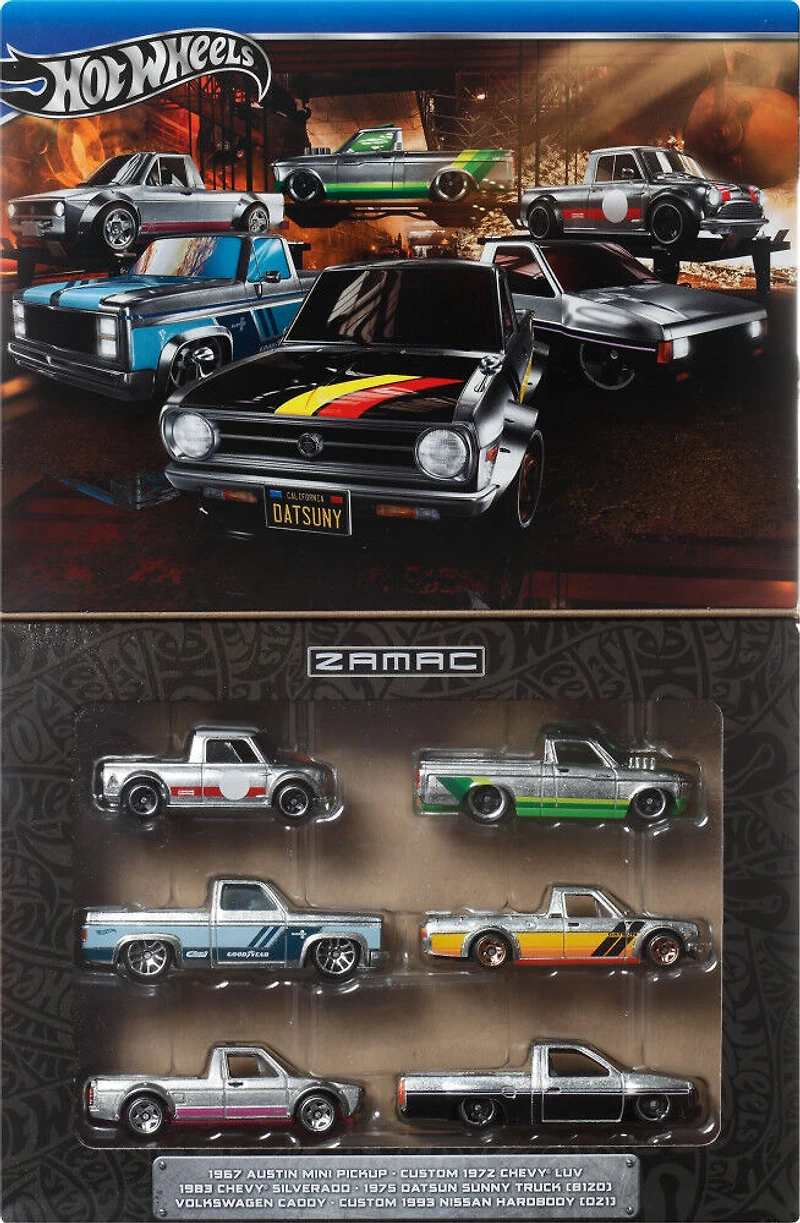 Hot Wheels Métal moulé 1:64 Coffret de 6véhicules ZAMAC [Walmart]