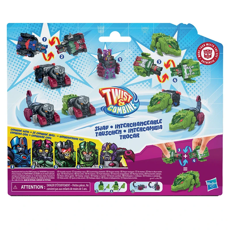 Transformers Swapticons Wild Jungle Mission, pack de 5 mini-figurines