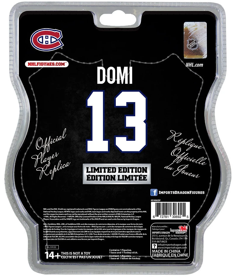 Max Domi Canadiens de Montréal 6" NHL Figurine.