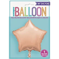 Rose Gold Star Foil Balloon 18"