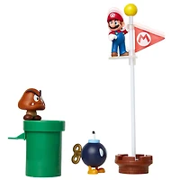 Ensemble de diorama de 5 Figurines de 2,5 pouces Mario Plaine du grand chêne de Nintendo