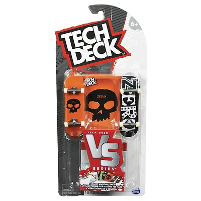Tech Deck, Zero Versus Series, Coffret de 2 fingerboards à collectionner et obstacle