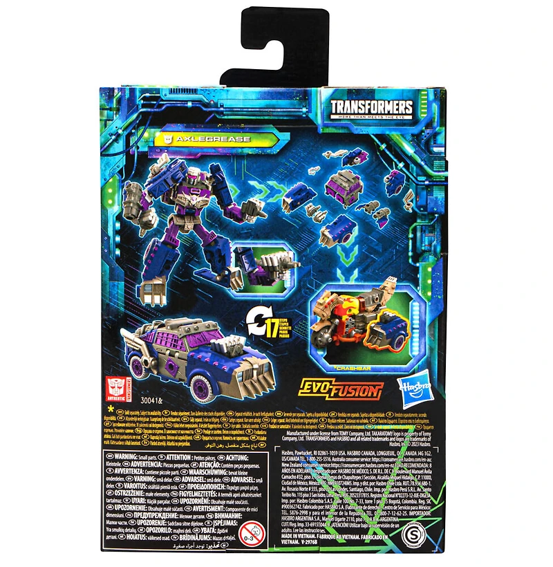 Transformers Generations Legacy Evolution, figurine Axlegrease classe Deluxe de 14 cm