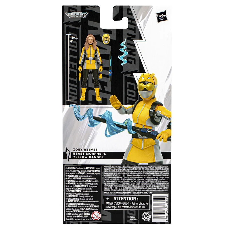 Power Rangers Lightning Collection, figurine Ranger jaune Beast Morphers de 15 cm