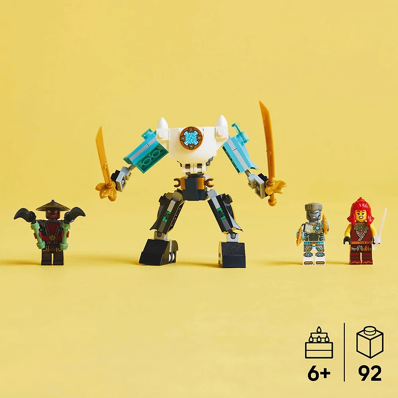 LEGO NINJAGO Zane's Battle Suit Mech Ninja Toy - Building Toy for Pretend Play for Kid - 71827