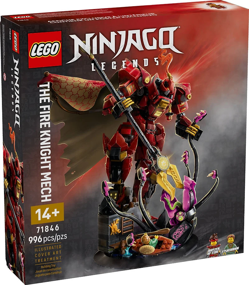 LEGO NINJAGO Le Robot Chevalier de Feu, Ensemble de Construction avec 2 Figurines Incluant Kai 71846