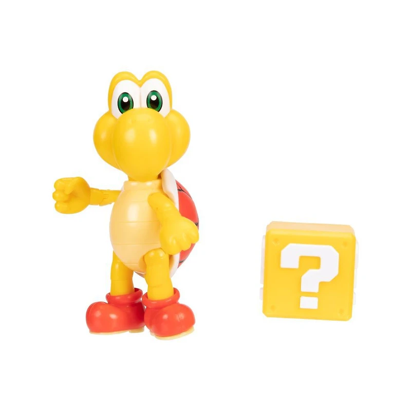 Figurine Nintendo de 4 pouces - Koopa rouge avec Bloc point d'interrogation 