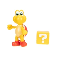 Figurine Nintendo de 4 pouces - Koopa rouge avec Bloc point d'interrogation 