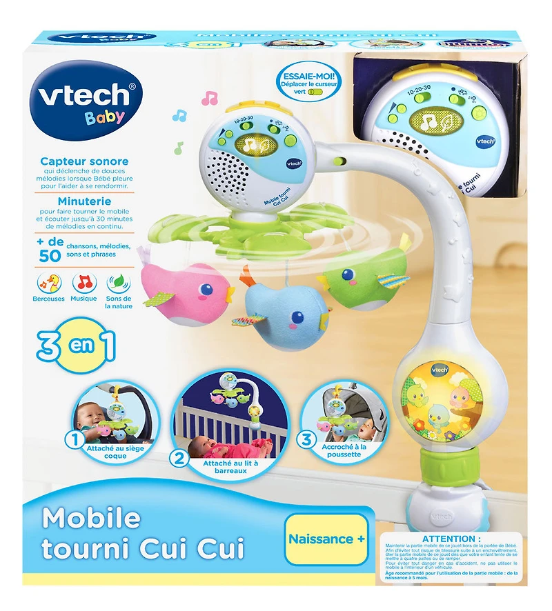VTech Soothing Songbirds Travel Mobile  - French Edition
