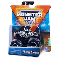 Monster Jam, Monster truck Racing Stripes officiel, véhicule en métal moulé, série Crazy Creatures Trucks, échelle 1:64