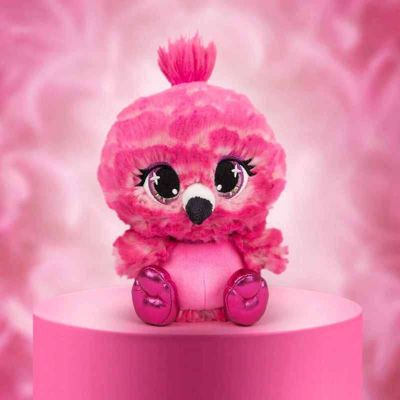 P.Lushes Designer Fashion Pets, Flo West, flamant rose en peluche, rose vif, 15,2 cm