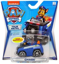 PAW Patrol, Véhicule Chase en métal True Metal à collectionner, Série Classique à l'échelle 1:55