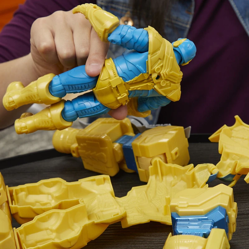 Marvel Avengers Mech Strike, figurine articulée de Thanos Armure d'infinité avec lame rotative