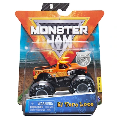 Monster Jam, Monster truck El Toro Loco officiel, véhicule en métal moulé, séries Legacy Trucks Favorites, échelle 1:64