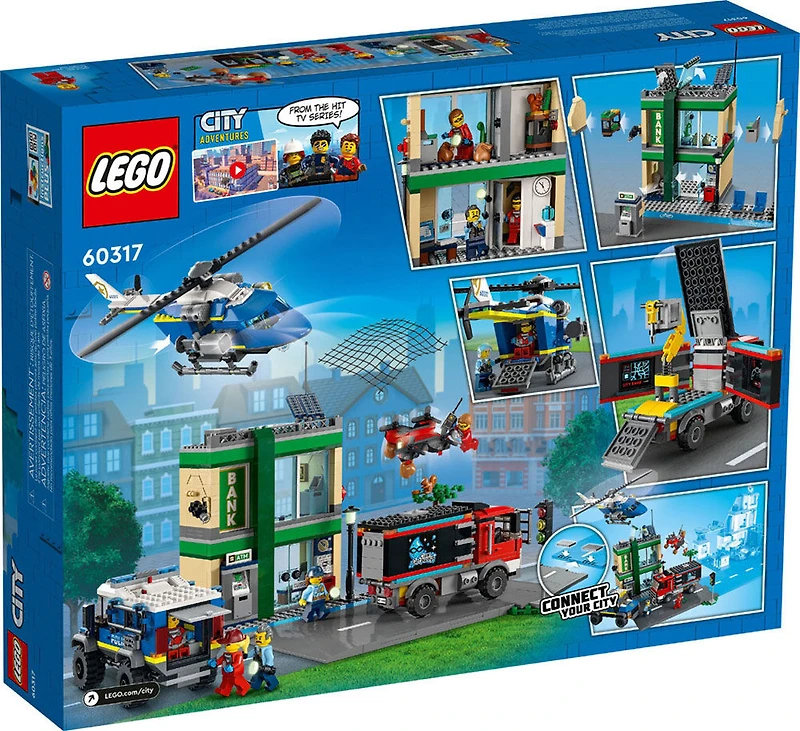 LEGO City La poursuite policière à la banque 60317 Ensemble de construction (915 pièces)