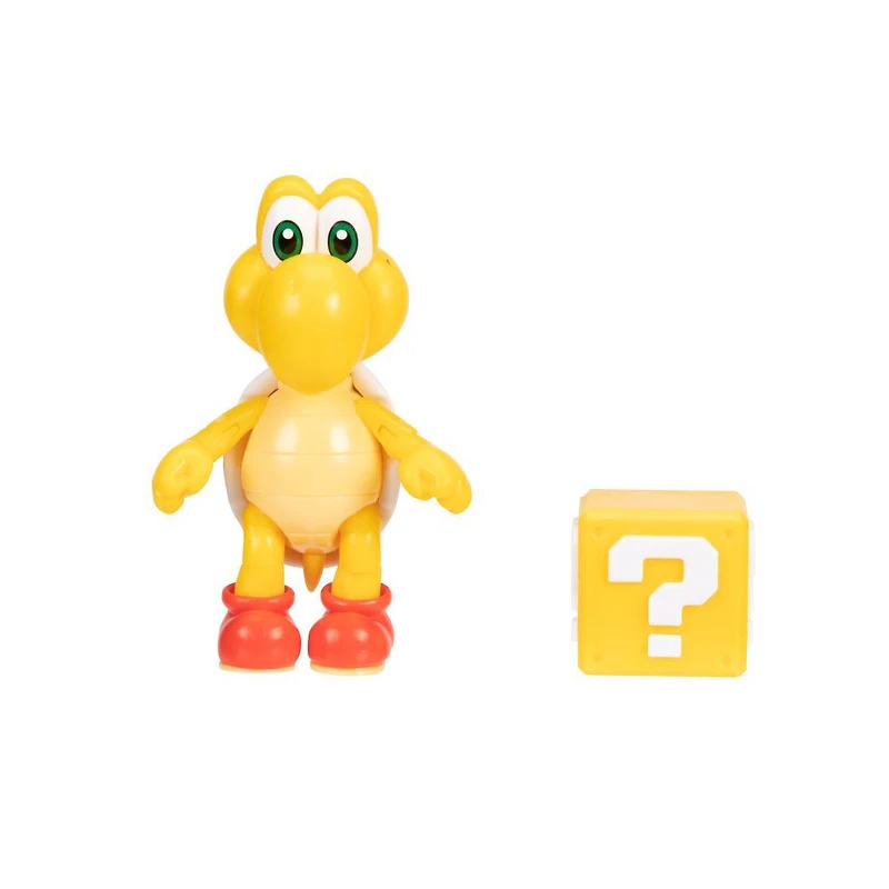 Figurine Nintendo de 4 pouces - Koopa rouge avec Bloc point d'interrogation 