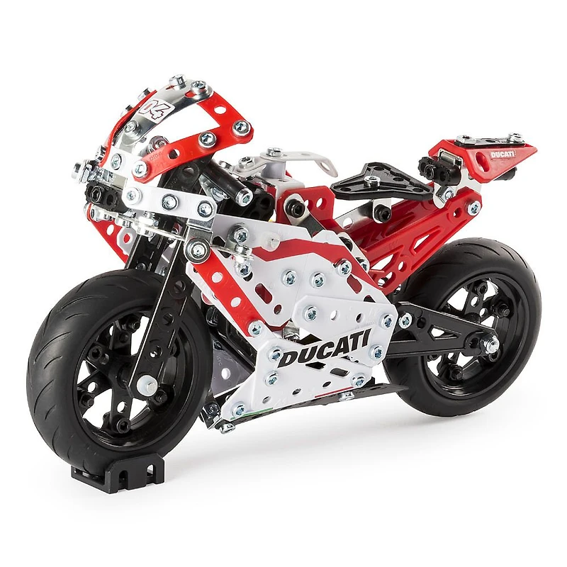Meccano - Coffret de construction Ducati Desmosedici GP de la gamme STEAM avec suspension à ressort