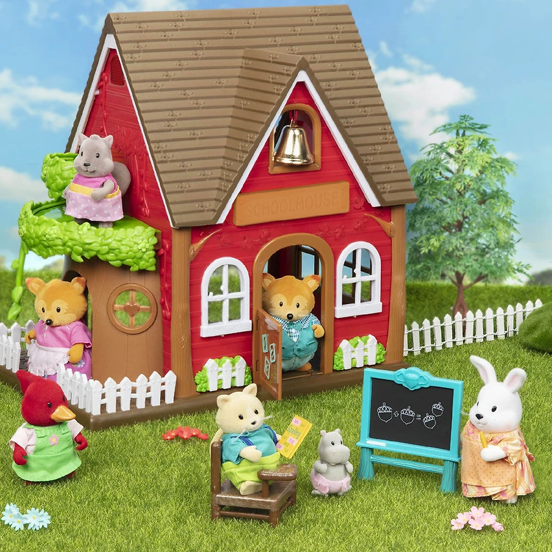 Woodland School House Playset, Woodzeez, Ensemble d'école avec accessoires