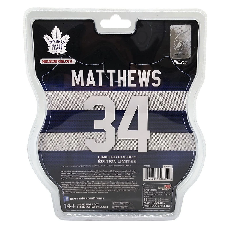 Auston Matthews Maple Leafs de Toronto - LNH Figurine 6"
