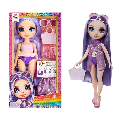 Poupée Rainbow High Swim & Style Violet (violette) de 11 po (28 cm)