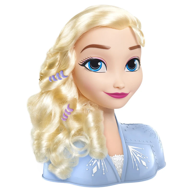 Tête de Coiffure d'Elsa de La Reine Des Neiges 2 Disney (14 éléments)
