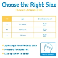 Chapeaux Animaux en Polaire pour Enfants | Lapin Crème