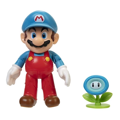 M2 - Figures 4 pouces du MONDE DE NINTENDO - Mario avec fleur de glace VAGUE 23