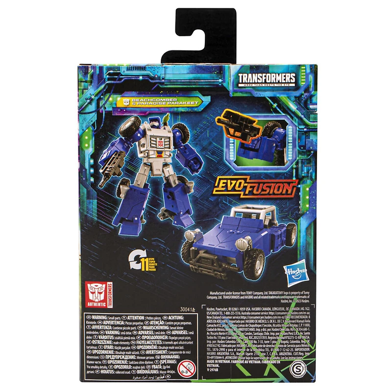 Transformers Generations Legacy Evolution, figurines Beachcomber et Paradise Parakeet Deluxe de 14 cm