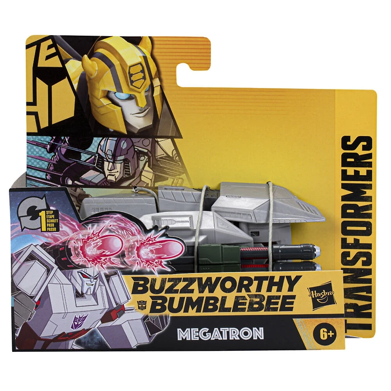 Transformers Buzzworthy Bumblebe, figurine Megatron à conversion One Step, 10,5 cm