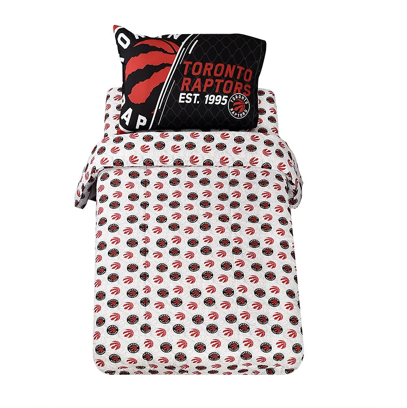 Ensemble de literie simple 4 pièces des Raptors de Toronto de la NBA