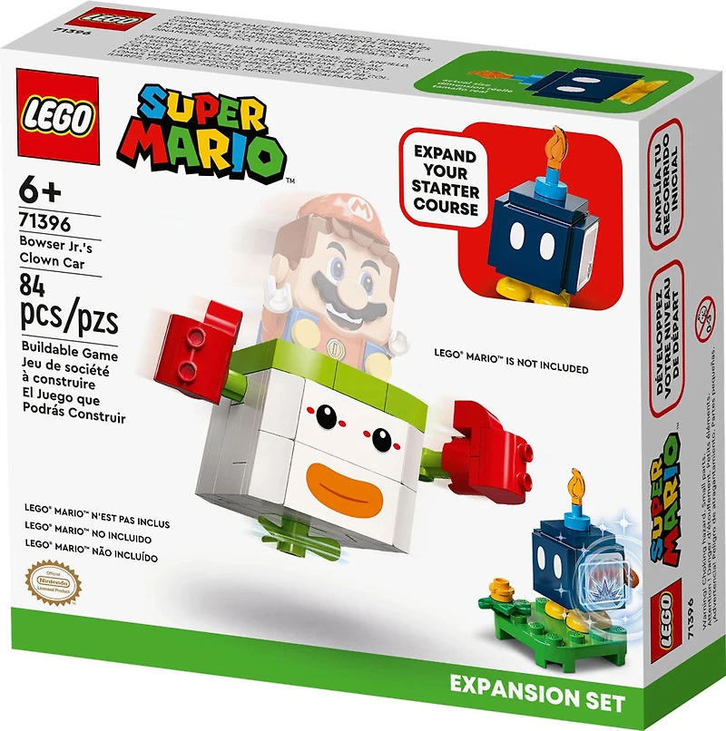 LEGO Super Mario Ensemble d'extension Clown Koopa de Bowser Jr. 71396 Ensemble de construction (84 pièces)