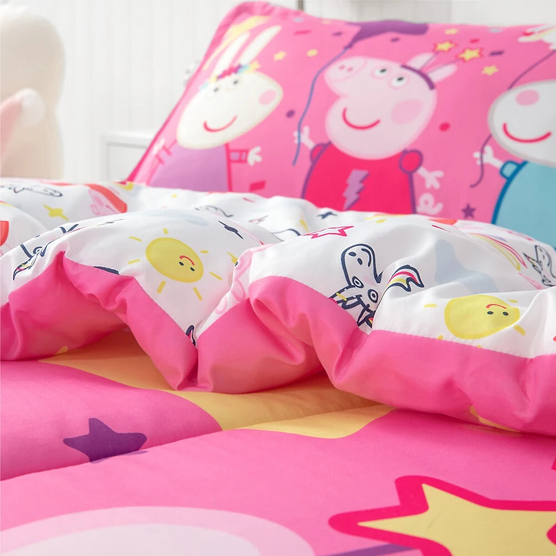 Ensemble Couette Peppa Pig de 5 pièces, Lit dans un Sac