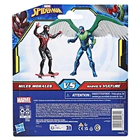 Spider-Man Epic Hero Series Miles Morales vs Marvel's Vulture Action Figures with Accessory (4 Inch)