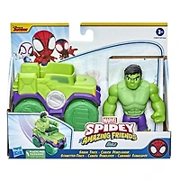 Marvel Spidey and His Amazing Friends, figurine Hulk et camion démolisseur