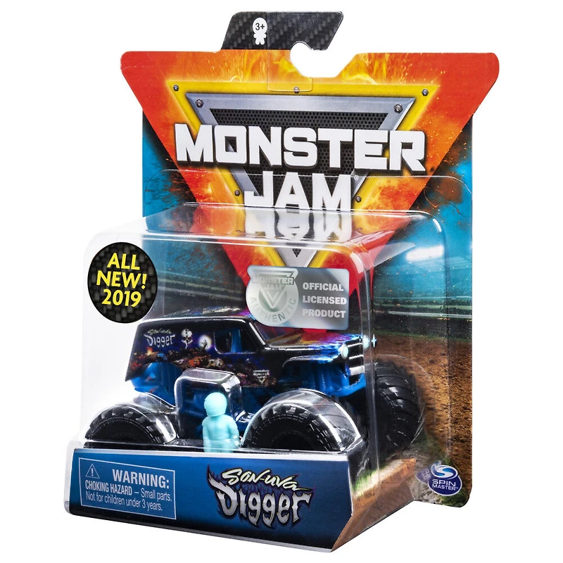 Monster Jam, Official Son-uva Digger Monter Truck, Die-Cast Vehicle, Legacy Trucks Series, 1:64 Scale