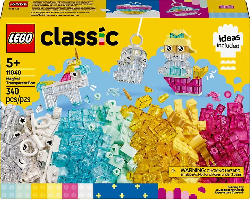 LEGO Classic Magical Transparent Box - Preschool Learning Toy for Kids 5 and Up - 11040