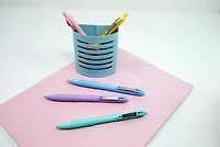 Z-Grip Pastel Barrel Retractable Ballpoint Pen Black Ink 5pk