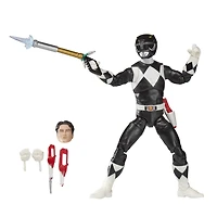 Power Rangers Lightning Collection, Mighty Morphin Power Ranger, Ranger Noir, figurine premium de 15 cm de collection avec accessoires