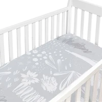 Percale Dream Crib Sheet Bunny Grey